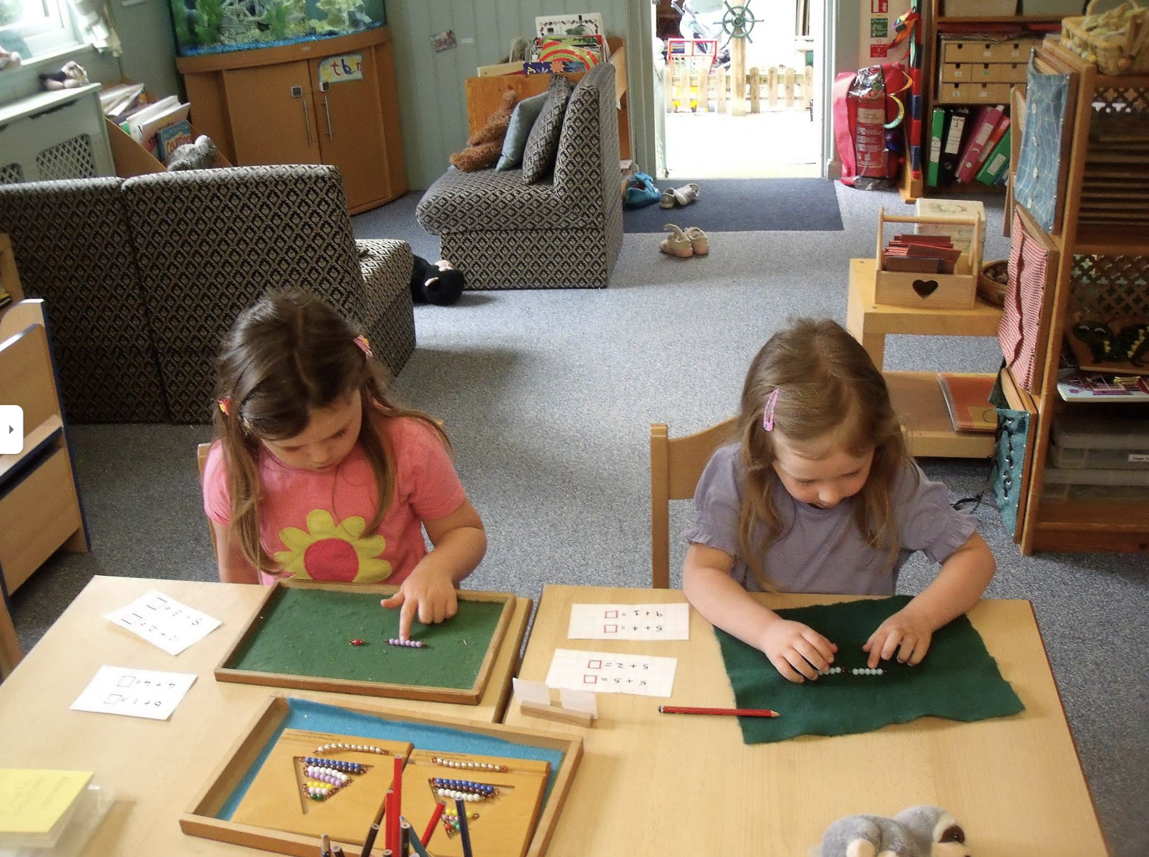 Children engaged in play-based learning activities